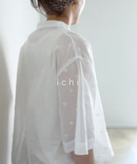 i c h i 251219 Sheer Dots Shirt / 2 COLORS