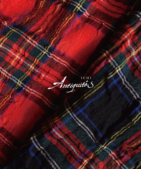 【ONLINE LIMITED】ichiAntiquités 1200325 Cotton Wool BLACK Tartan Dress / B : BLACK