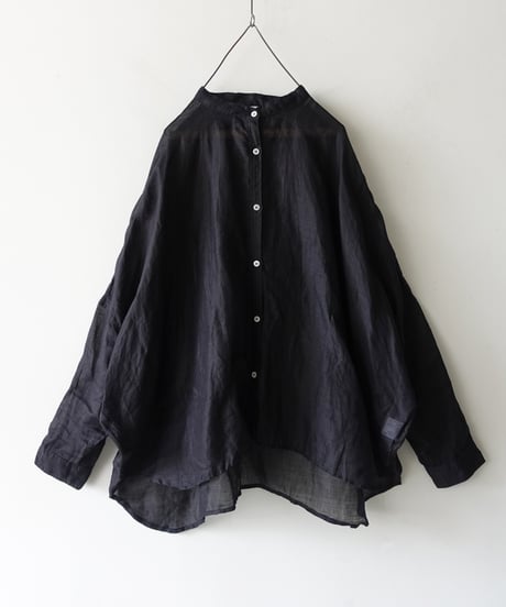 i c h i 260124 Linen Ramie Sheer Cross Shirt / 2 COLORS