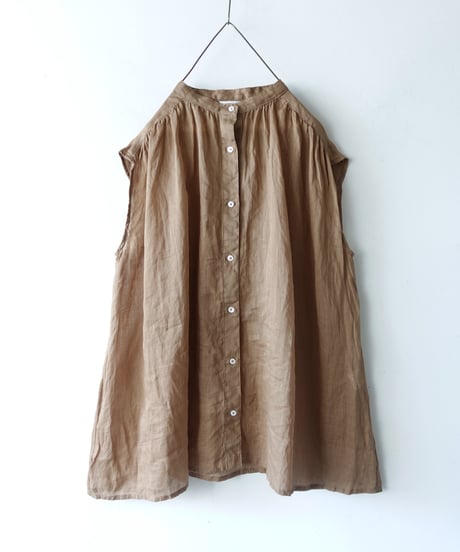i c h i 251108 Linen Sleeveless Shirt / 4 COLORS