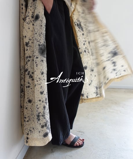 ichiAntiquités 800334 Natural dyed Linen Shirt Dress / 2 COLORS