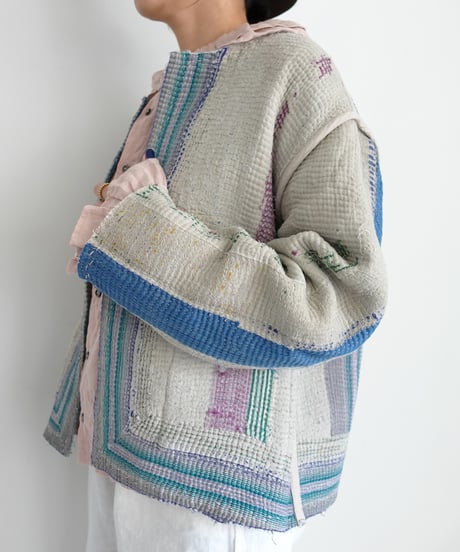 【ONLINE LIMITED】ichiAntiquités 1001137 Vintage Ralli Quilt Jacket / 2 COLORS