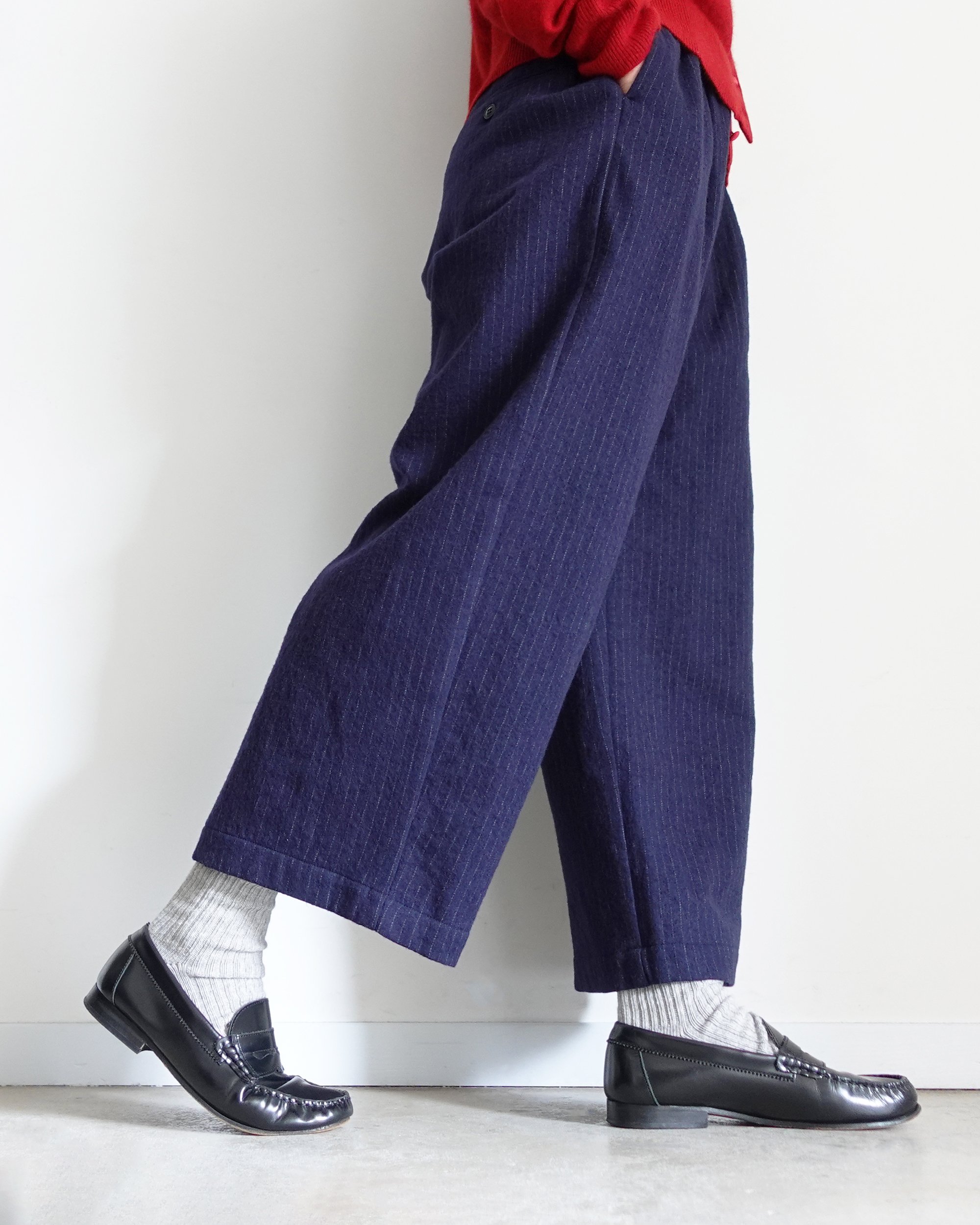 i c h i 250715 Pin Stripe Relax Pants / 2 COLO