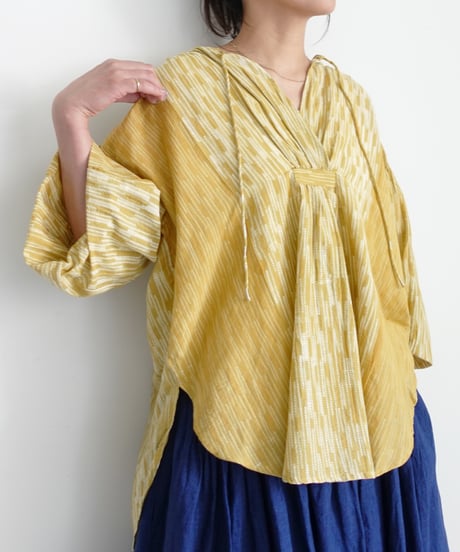 ichiAntiquités 1100940 INDIA TIE DYE Gather Shirt / 2 COLORS