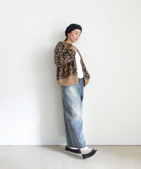 i c h i  260451  Shaggy Leopard Knit Cardigan / 2 COLORS