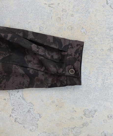 i c h i  260519 Flower Print Zip Blouson / C : BROWN