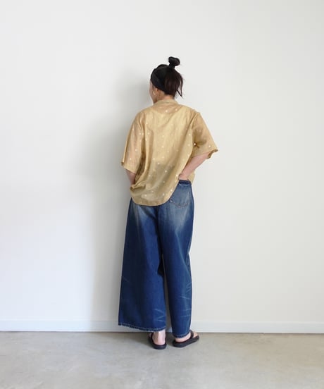 i c h i 251219 Sheer Dots Shirt / 2 COLORS
