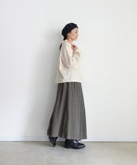 ichiAntiquités 1200315 Pin Stripe 2way Frill Shirt / 2 COLORS