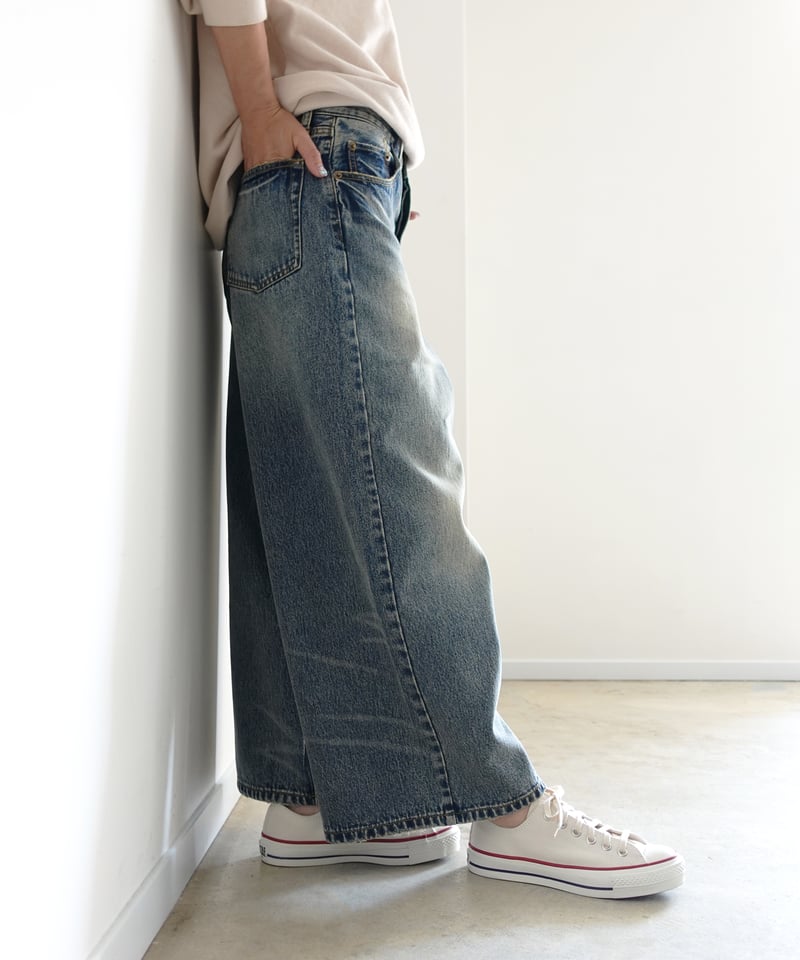 i c h i 230430 DENIM Wide Pants / A : LIGHT・2