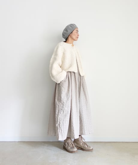 ichiAntiquités 1101109 Linen Cotton Gingham Check Dress / 2 COLORS
