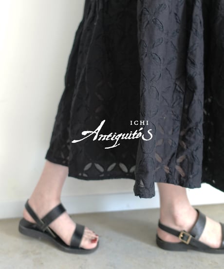 ichiAntiquités 1100939 INDIA Reverse Applique Cotton Skirt / 2 COLORS