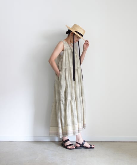 ichi Antiquités 1101134 KHADI Cotton Brise Dress / 2 COLORS