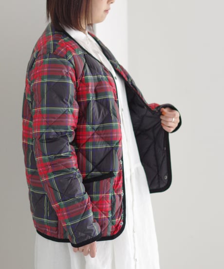 【 LIMITED COLLAB 】ichiAntiquités×TAION 1100365 Inner Down Jacket / BLACK TARTAN