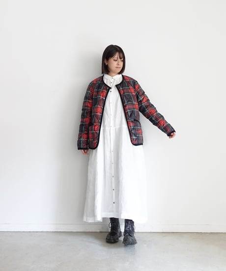 【 LIMITED COLLAB 】ichiAntiquités×TAION 1100365 Inner Down Jacket / BLACK TARTAN