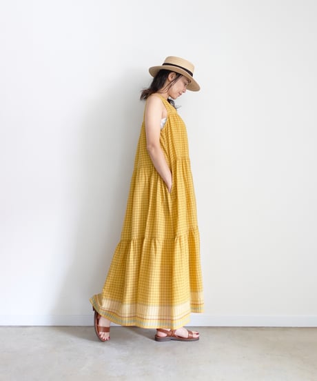 ichi Antiquités 1101134 KHADI Cotton Brise Dress / 2 COLORS