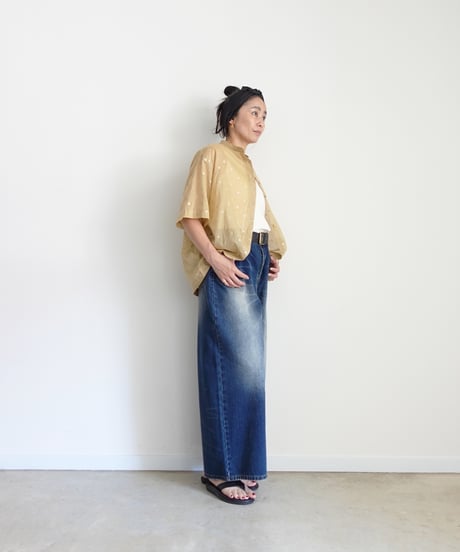 i c h i 251219 Sheer Dots Shirt / 2 COLORS