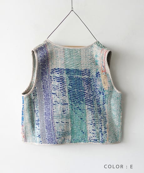 【ONLINE LIMITED】ichiAntiquités 1001136 Vintage Ralli Quilt Vest / 2 COLORS