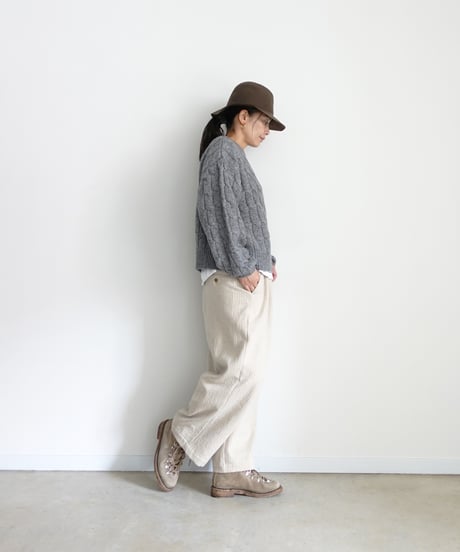 i c h i  250715 Pin Stripe Relax Pants / 2 COLORS