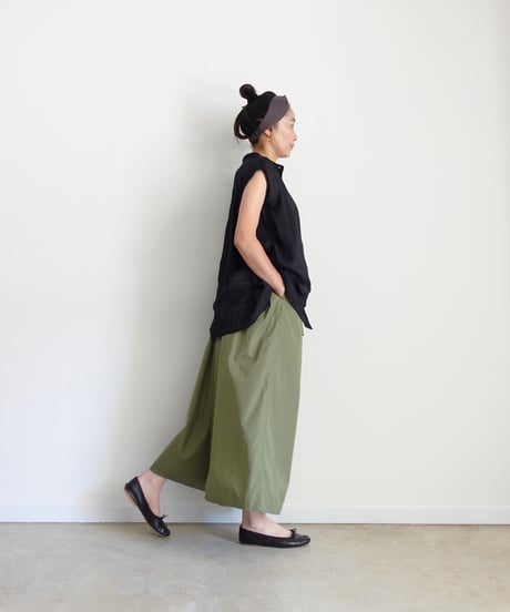 i c h i 260108 Cotton Broadcloth Wide Pants / 2 COLORS