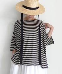 ichiAntiquités 1100956 Linen Loose T-shirt / 3 COLORS