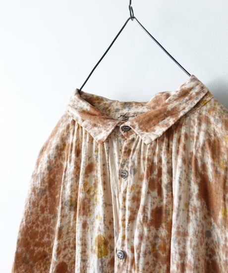 ichiAntiquités 800334 Natural dyed Linen Shirt Dress / 2 COLORS