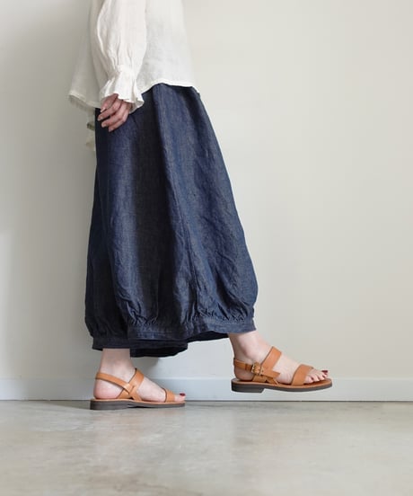 Antiquités noir 1000412 Vintage Linen Chino Denim Pants / 2 COLORS