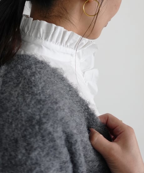 i c h i  260402 Cotton 2way Frill Shirt / 2 COLORS