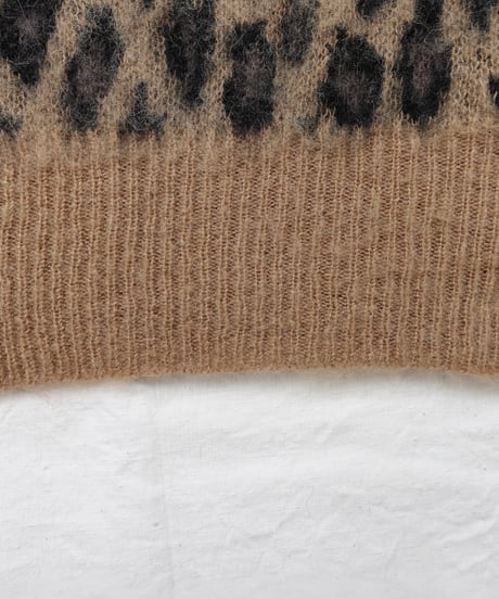 i c h i  260451  Shaggy Leopard Knit Cardigan / 2 COLORS