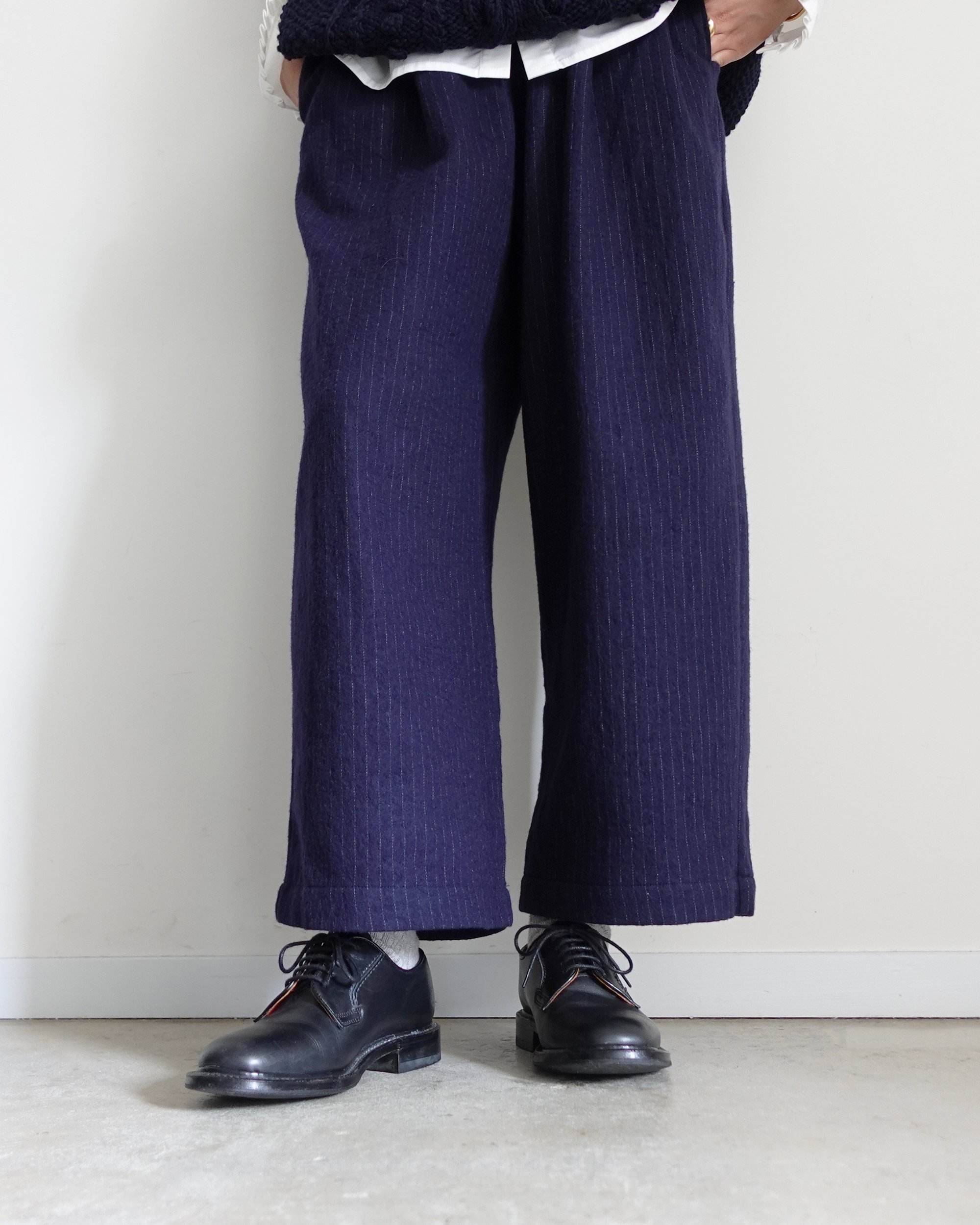 i c h i 250715 Pin Stripe Relax Pants / 2 COLO