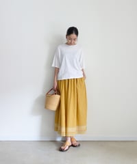 ichiAntiquités 1101135 KHADI Cotton Brise Skirt / 2 COLORS