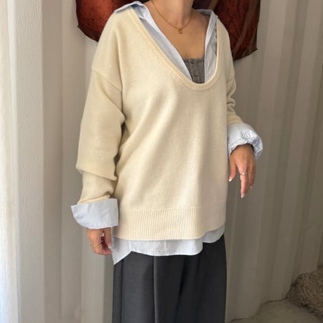 round knit tops (2color)