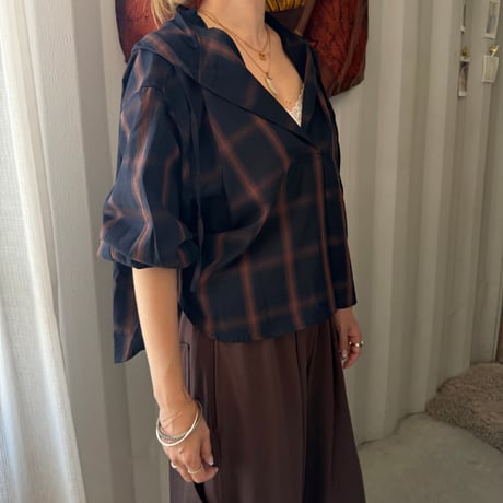 skipper check blouse