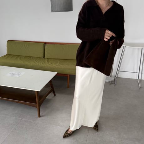 satin nudie skirt (2color)