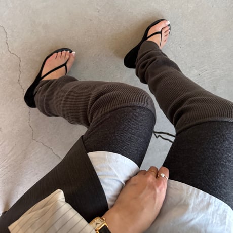 leather tongs sandal (2color)