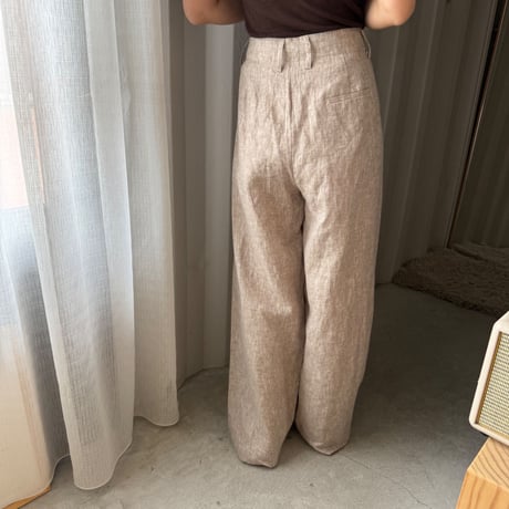 linen wide pants (2color)