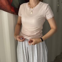 double collar t-shirt (2color)