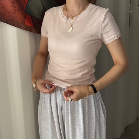 double collar t-shirt (2color)