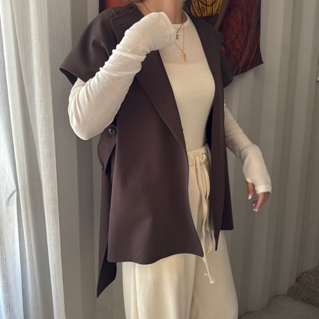 no collar poncho vest
