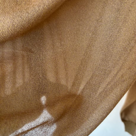 sheer lamé collar knit