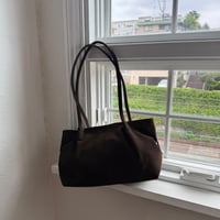 drape suede shoulder bag