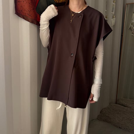 no collar poncho vest