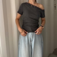asymmetry lace tops (3color)
