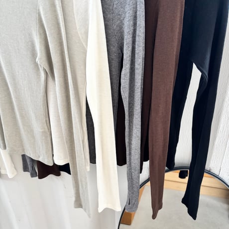 finger hole long sleeve tops（5color）