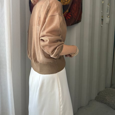 sheer lamé collar knit