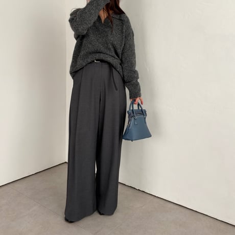 one tuck slacks pants(2color)