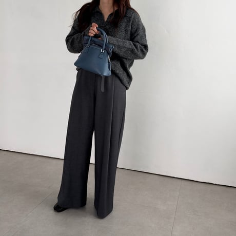 one tuck slacks pants(2color)