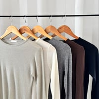 finger hole long sleeve tops（5color）