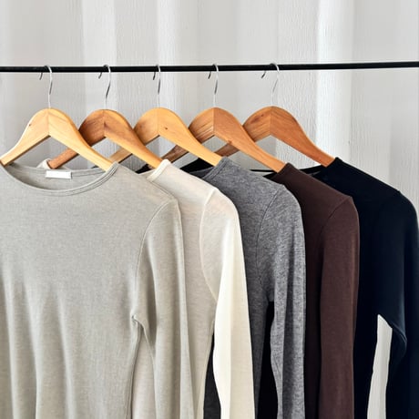 finger hole long sleeve tops（5color）