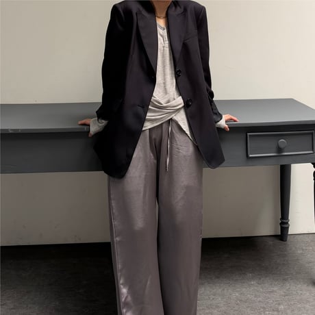 satin pants (2color)