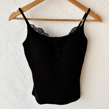 henry neck lace camisole（3color）